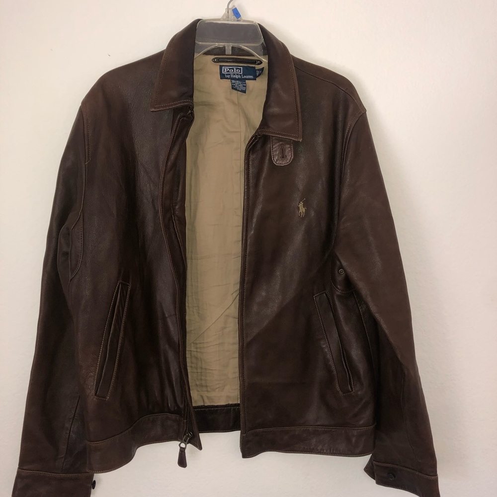 Ralph Lauren Leather Bomber Jacket